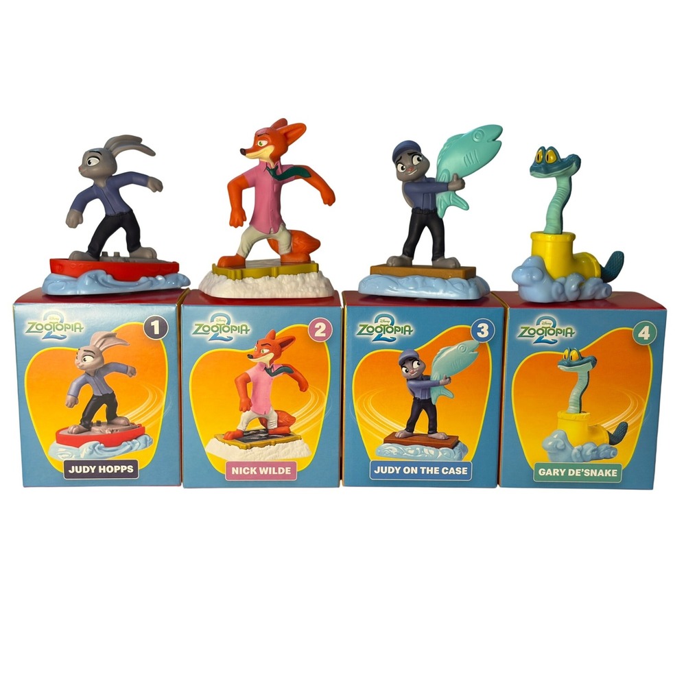 NEW McDonald's‎ Happy Meal Toy Disney Zootopia 2 - #1 - #4 Bundle